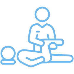 physical therapy knee icon